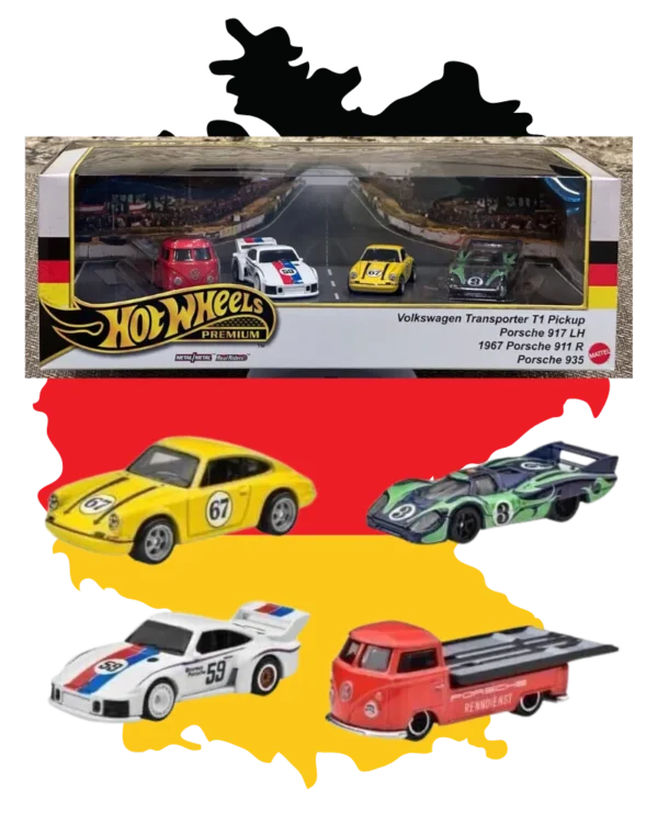 Porsche Renschport 4 Mini Cars Collector Set