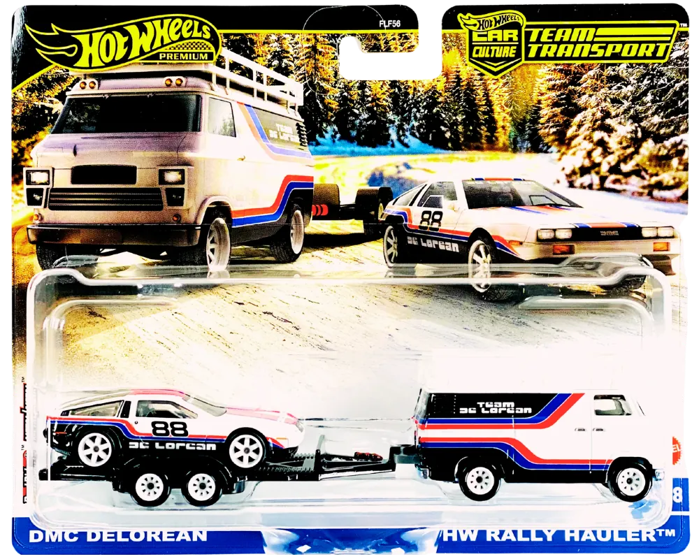 DMC Delorean + HW Rally Hauler